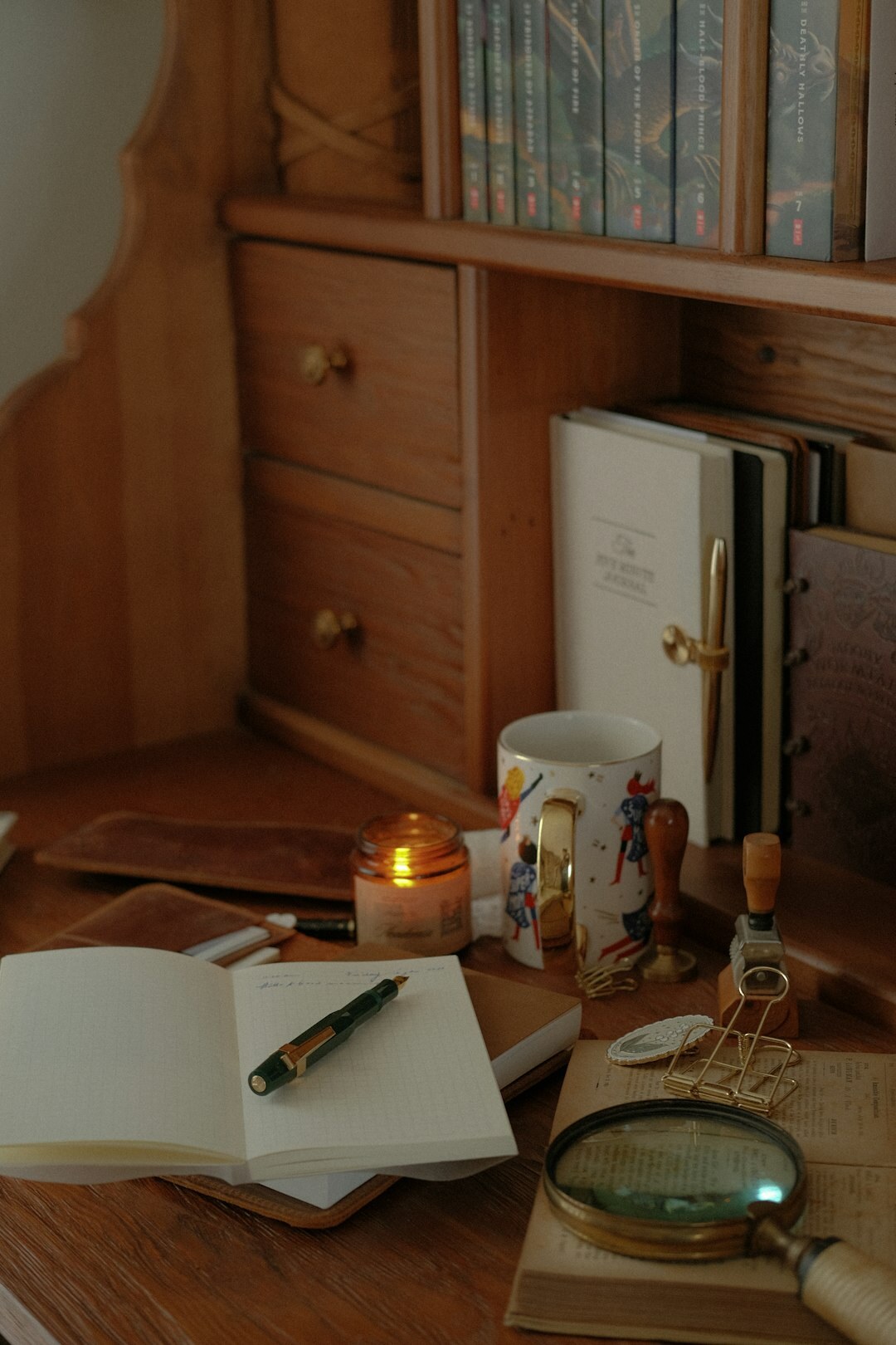 mysterious book on desk